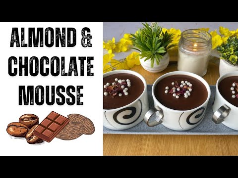 Almond and Dark Chocolate Mousse | Chocolate Mousse without Cream | Christmas Recipe #4