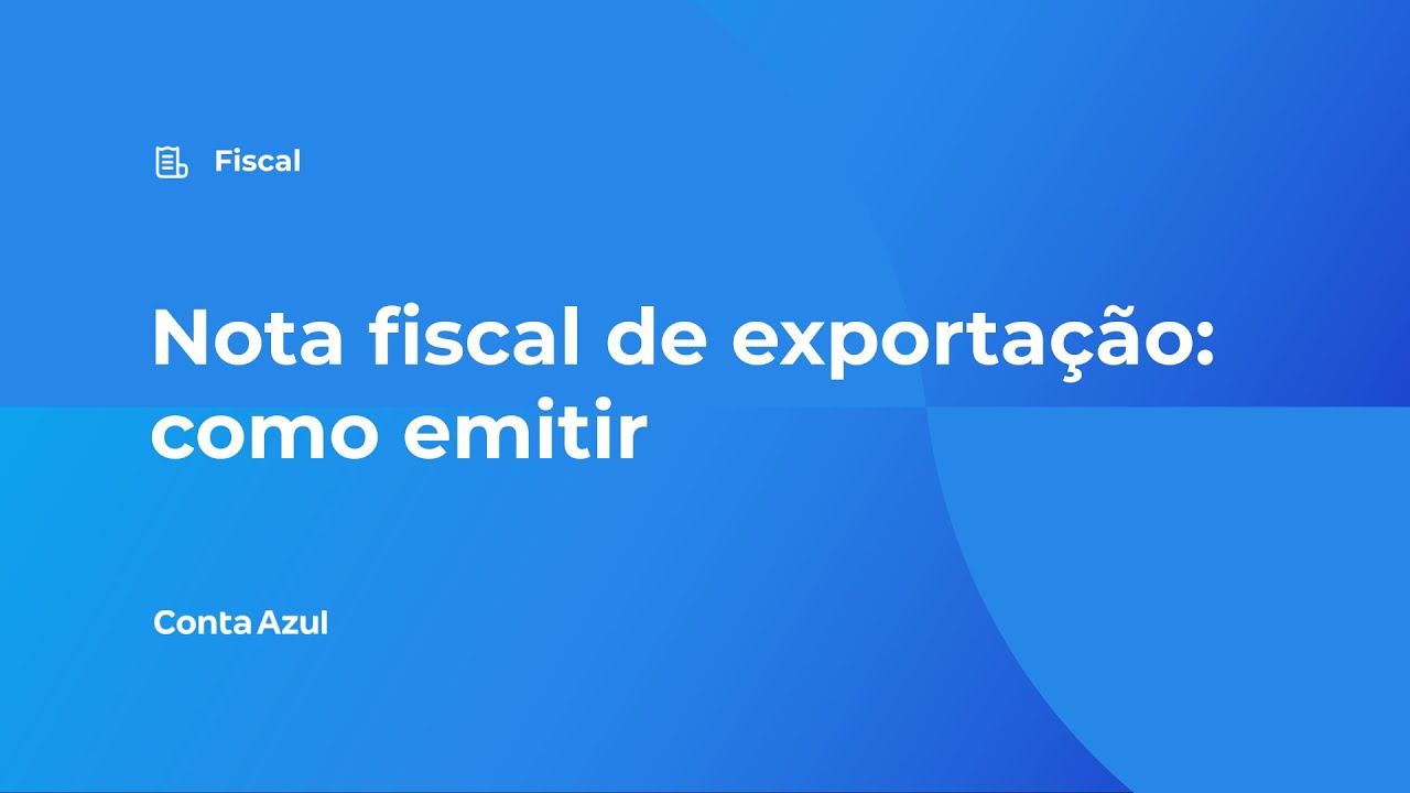 Nota fiscal de exportação