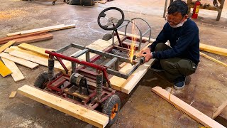 How Grandfather Build Rustic Car for His Niece | Great Creative Uses for Old Used Wood Pallets Ideas