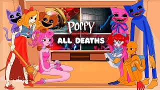Poppy Playtime Chapter 3 React To Poppy Playtime Chapter 1,2,3 All Bosses Deaths Comparison