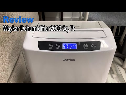 34 Pint Dehumidifier for Basement up to 2500 Sq.Ft, ozeeco Home Dehumidifier with Drain Hose, Ionizer, Humidity Control, Ultra Quiet, Child Lock, 24H Timer for Bedroom, Bathroom, RV video review thumbnail