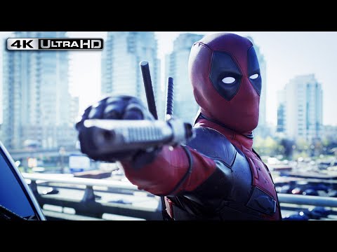 Deadpool 4K HDR | Highway Fight Scene 2/2 - Counting Bullets