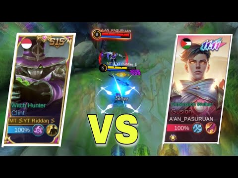CLINT VS GUSION IN MYTHIC RANK ! BUILD OVER POWER GOLD LINE MARKSMAN