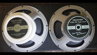 Video thumbnail for Celestion F12-X200 vs. F12M-150 TRIPLE CONE (no talking) by RED PETZELT