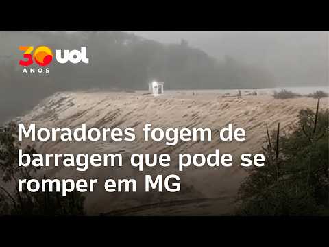 Barragem em Minas Gerais corre risco de rompimento e moradores deixam suas casas