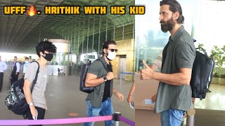 Vedha’s Look Hrithik Roshan Damm Handsome as he with his kid at Airport