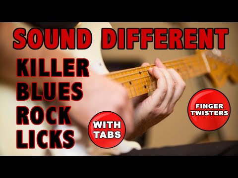 Killer Blues Rock Guitar finger twister Licks - Sound Different - with TABS