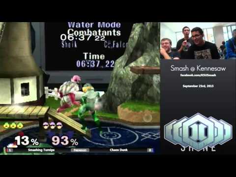 KSU 9/23/15 - Smashing Turnips (Fox, Sheik) v Chaos Dunk (Falcon) - SSBM