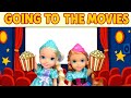 Going To The Movies Elsa Anna Toddlers Popcorn Barbie Dolls