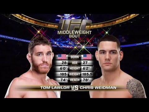 Tom Lawlor vs Chris Weidman full fight