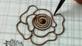 Mehndi / mehndi flower  HOW TO DRAW  Simple Trick 