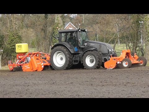 Tilling, spading and seeding with Valtra!