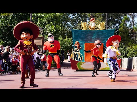 Disney Adventure Friends Cavalcade at Magic Kingdom - First Day, 4 Angles - Nearly 30 Characters