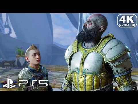 Atreus stops Kratos from touching The Light of Alfheim - God of War Ragnarok (4K ULTRA HD PS5)