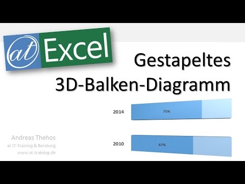 Excel # 601 - Gestapeltes 3D Balken-Diagramm