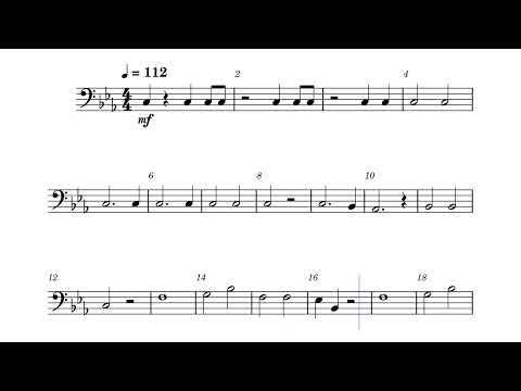 Eye of the Tiger - Trombone Bass Guitar - Arr. by Gerald Sebesky
