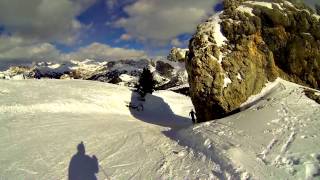 preview picture of video 'Skiing in the Dolomites 1 2013'