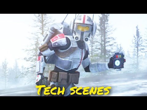 All clone trooper Tech scenes - The Clone Wars, The Bad Batch