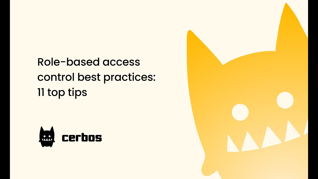 Role based access control best practices