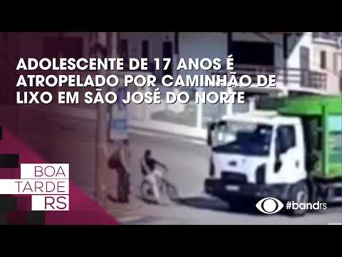 Adolescente de 17 anos é atropelado por caminhão de lixo em São José do Norte