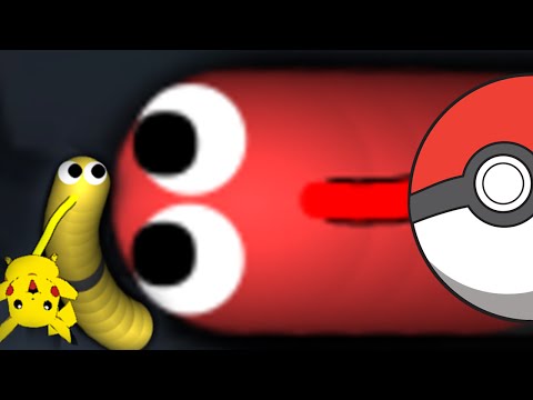 Slither.io Pokemon Pikachu Skin Mod Tiny Snake Beast! (Slither.io Slow Motion Gameplay)