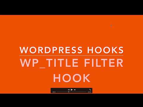 WordPress Hooks Filters wp title Part 19 Example