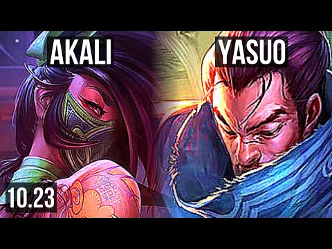 AKALI vs YASUO (MID) | 11/0/7, Legendary, 400+ games | KR Master | v10.23