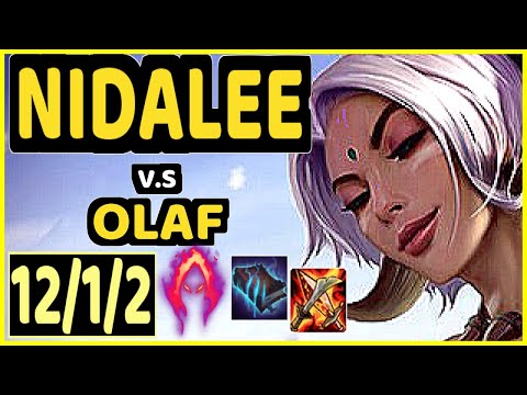 DARDOCH (NIDALEE) vs OLAF - 12/1/2 KDA JUNGLE GAMEPLAY - NA Ranked PLATINUM