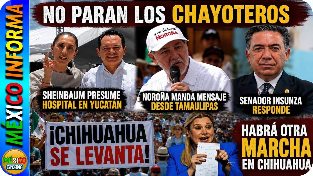 NO PARAN LOS CHAYOTEROS. SHEINBAUM MANDA PODEROSO MENSAJE. NOROÑA EN TAMAULIPAS. HABRÁ OTRA MARCHA.
