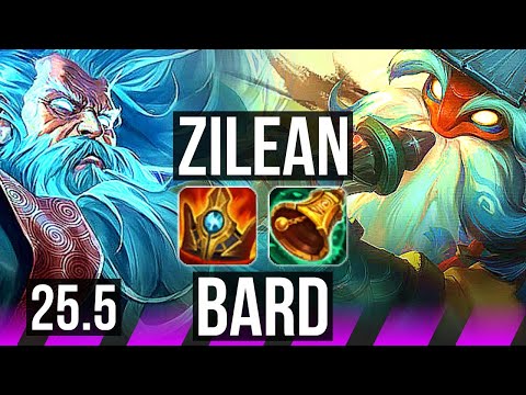 ZILEAN & Jhin vs BARD & Ashe (SUP) | 2/0/33 | KR Master | 25.5