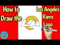 How To Draw The LA Rams Logo Los Angeles Rams Logo Drawing