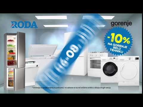 Roda I -10% popusta na Gorenje belu tehniku 06.07 - 08.07.2018.