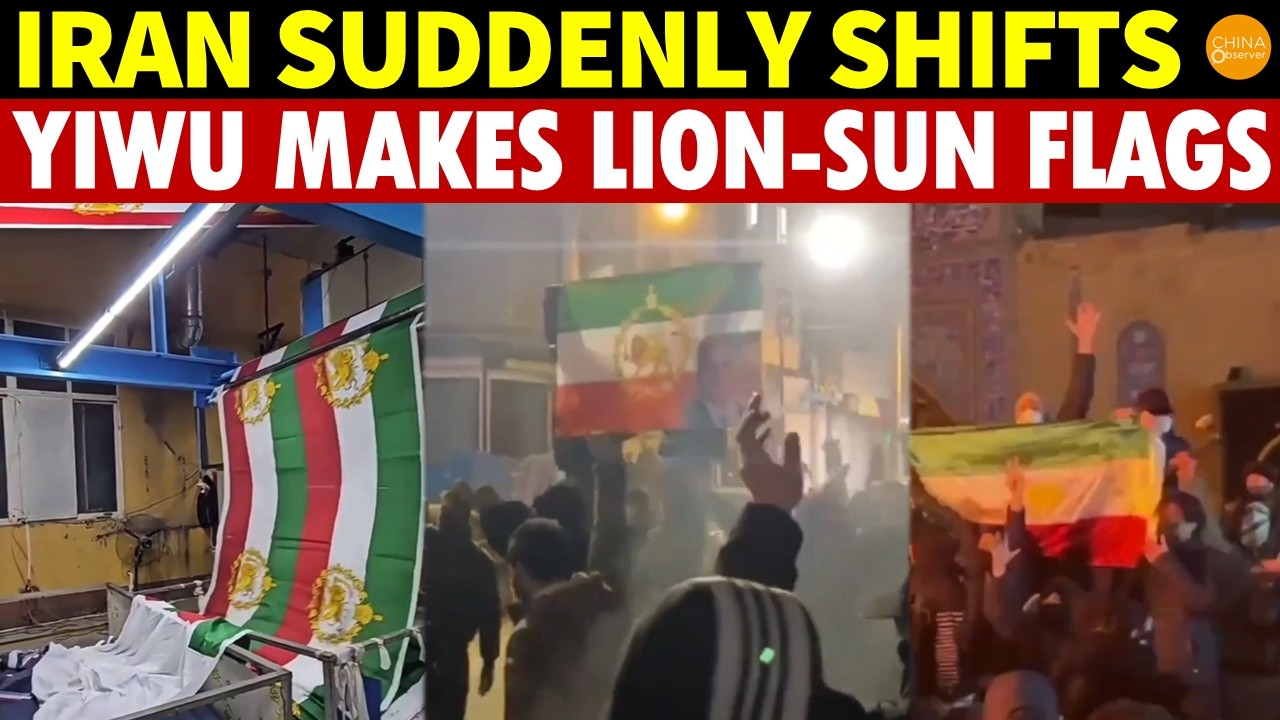 Breaking! Iran Suddenly Shifts! Yiwu, China Rushes to Make Iran’s Lion-Sun Flag as Rebel Forces Act