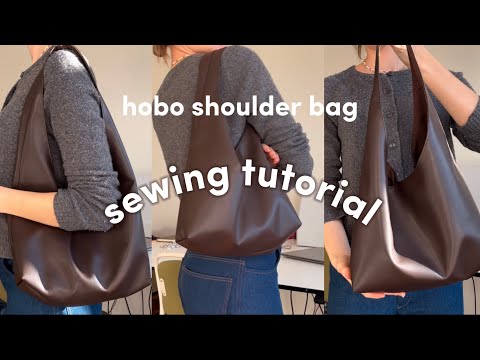 DIY hobo shoulder bag sewing tutorial - beginner sewing project - pinterest bag sew along