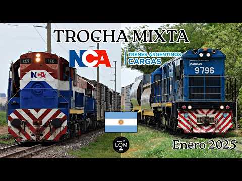 Así conviven NCA y Belgrano Cargas en la trocha mixta de Puerto General San Martín - Enero 2025