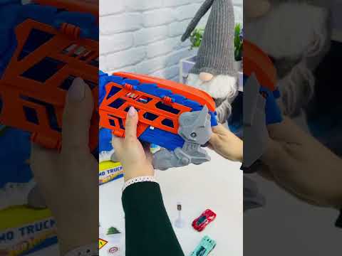 Детская игрушка мега трансформер Dino Трейлер-Автовоз с машинками, автотрек игрушечный - фото 1 - id-p2442269828