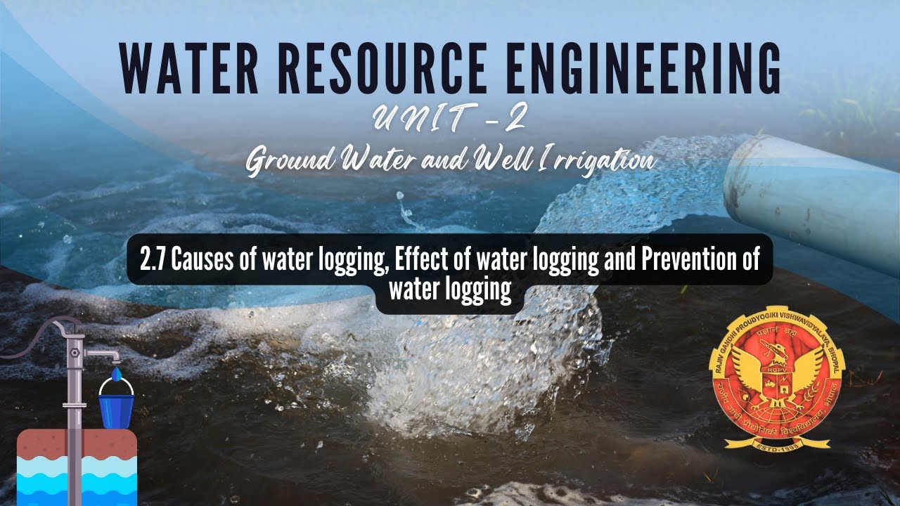 2.7 Causes of water logging, Effect of water logging and Prevention of water logging | CE(A)603 |