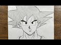 How To Draw Goku Step By Step Easy Goku Drawing For Beginners