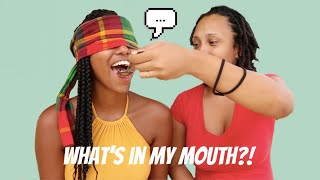 What's In My Mouth? Challenge w/ Sister