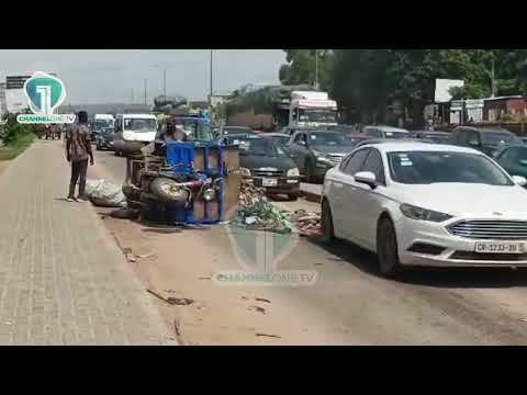 Weija–McCarthy Chaos: Overturned Refuse Tricycle Worsens Traffic & Sanitation Crisis