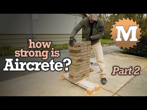 How Strong is Aircrete? Deflection Test Lightweight Concrete Garden Box Panels