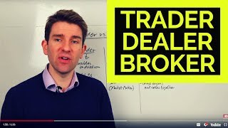 TRADER vs DEALER vs BROKER 💡