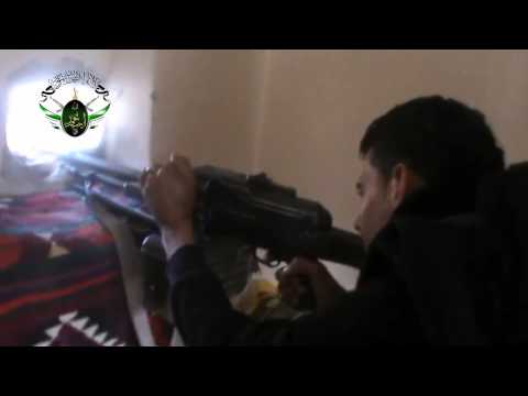 التصدي لقوات النظام من قبل لواء الحبيب محمد في مدينة الشيخ مسكين في ريف درعا