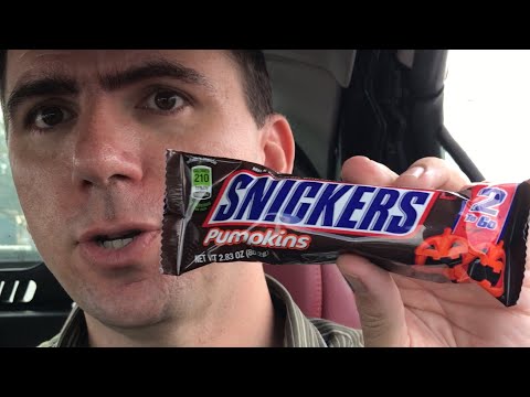 HALLOWEEN CANDY (in the car) REVIEW:  Snickers Pumpkins To Go.  Target 2017