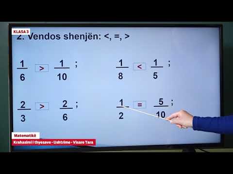 e Mesimi Klasa 3 - 3707 Matematikë - Krahasimi i thyesave - Ushtrime