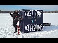A Marvelous Minnesota Winter day | My First Time Ice Fishing 🎣 🥶