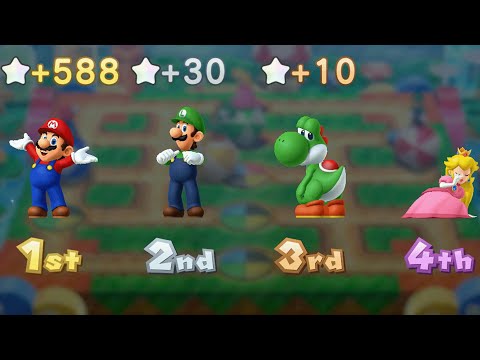 Mario Party 10 - Mario vs Luigi vs Peach vs Yoshi - Chaos Castle