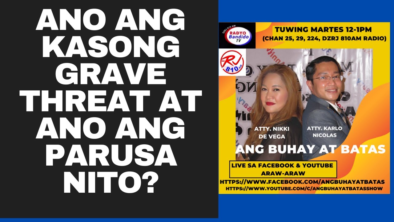 Putar video ANO ANG KASONG GRAVE THREAT AT ANO ANG PARUSA NITO sekarang ANO ANG KASONG GRAVE THREAT AT ANO ANG PARUSA NITO