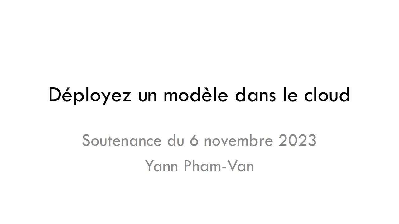 Déployer un modèle dans le cloud - Data Scientist - Projet 8