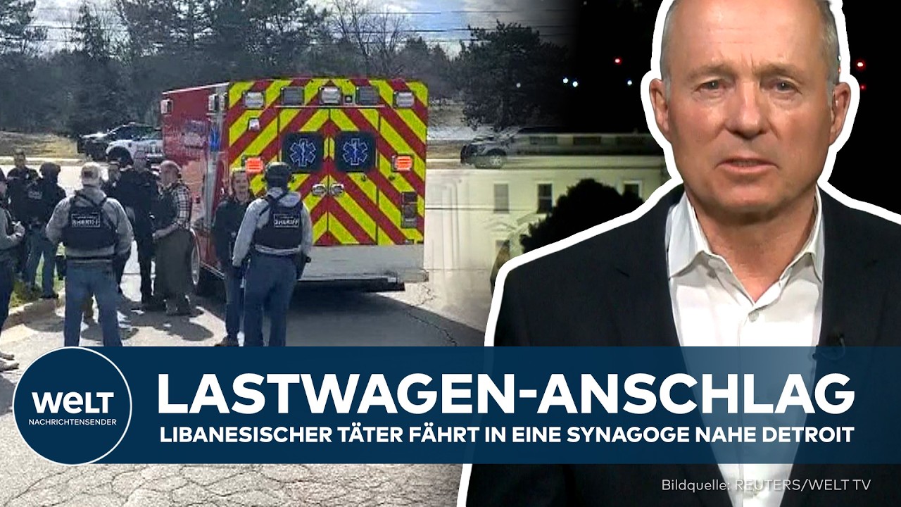 USA: Schock nach LKW-Anschlag auf Synagoge nahe Detroit – Täter mit Libanon-Hintergrund getötet